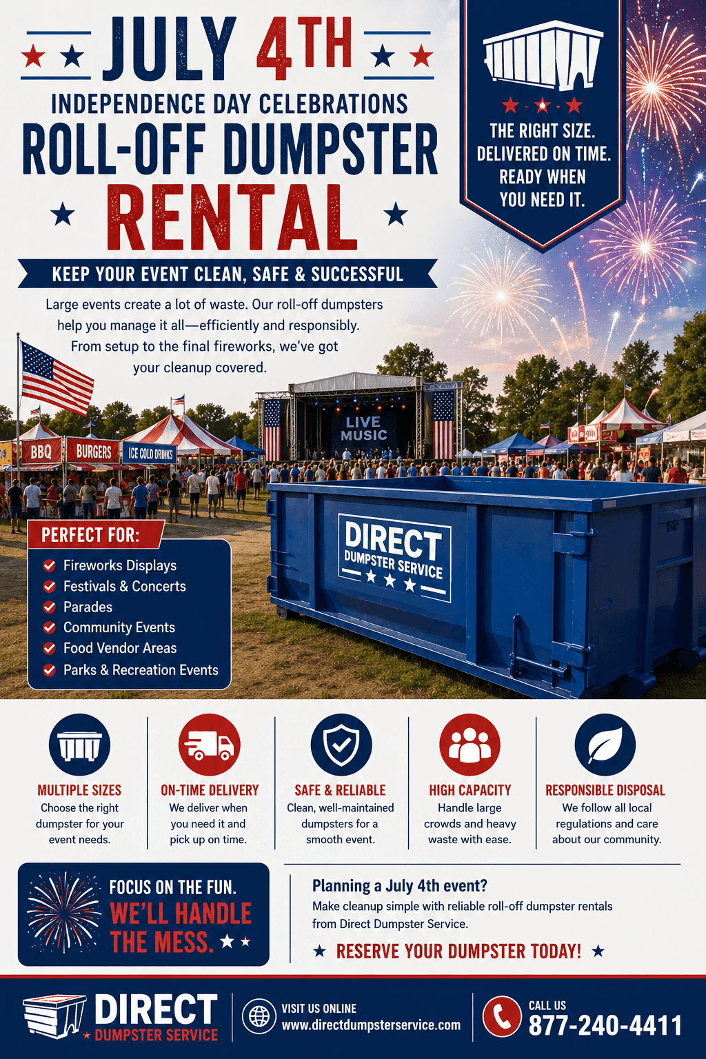 How Roll-Off Dumpsters Helped Streamline a July 4th Community Celebration