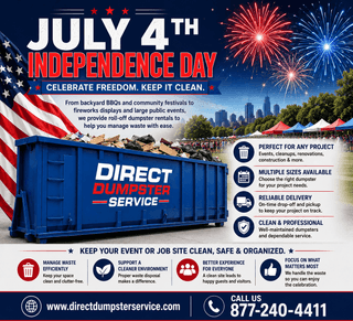 July 4th Independence Day Roll-Off Dumpster Rentals for Clean, Safe, and Organized Celebrations