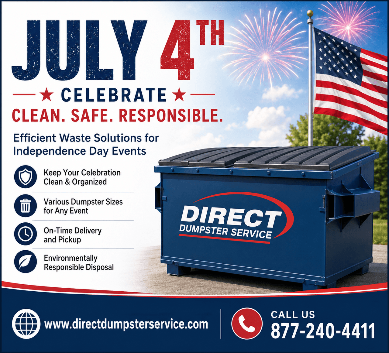 July 4th Waste Disposal Management Case Study: Efficient Dumpster Use During Holiday Events